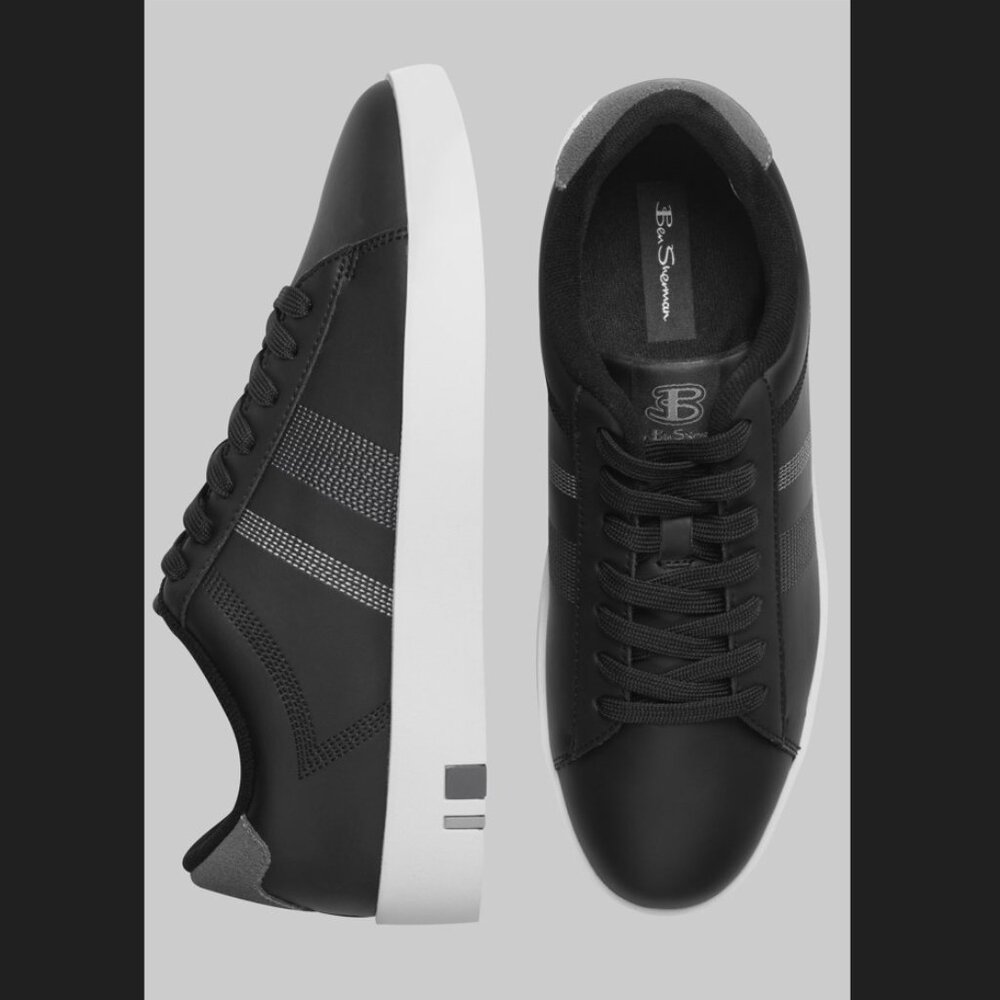 NEW IN BOX - Size 8.5 - Ben Sherman - Boxwell 7-Eye Lace-To-Toe Black Sneaker